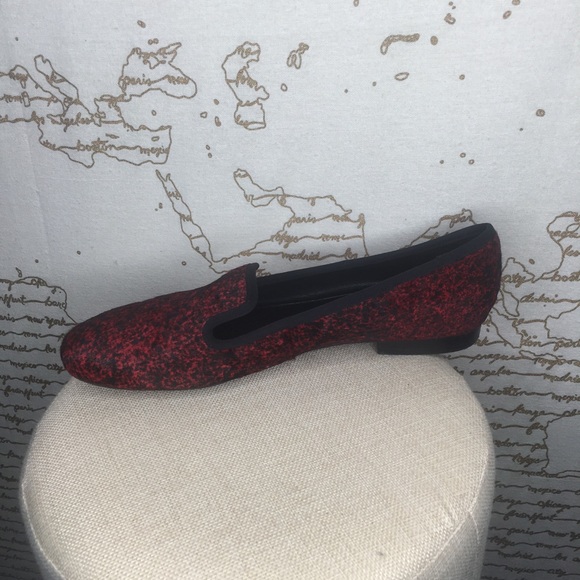 Nine West Size 11 Red Calf Hair Leather Flats - Picture 12 of 15